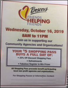 Read more about the article Boscov’s Friends Helping Friends 10-16-19